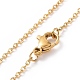 Crystal Rhinestone Star Pendant Necklace with Vacuum Plating 304 Stainless Steel Chains for Women NJEW-E014-24G-2
