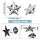 SUPERFINDINGS 24Pcs Alloy Star Lapel Pin Brooches JEWB-FH0001-37B-2