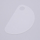 アクリルカラーパレット  塗装用品  半円  ホワイト  100x160x2mm  穴：26mm AJEW-WH0152-42-1