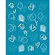 Olycraft 4x5 pouce pochoirs en argile graffiti motif sérigraphie pour pâte polymère amour coeur sérigraphie pochoirs maille transfert pochoirs cercle maille pochoir pour pâte polymère fabrication de bijoux DIY-WH0341-183-1