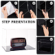 FINGERINSPIRE Plastic Minifigure Display Cases 12.2x8.3x8inch Clear Dustproof Action Figure Display Box with Black Base Display Cabine for Models ODIS-WH0029-72C-3
