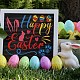 FINGERINSPIRE Happy Easter Stencil 30x30cm Reusable Easter Buuny and Egg Drawing Stencil Large Size Easter Day Decoration Stencil for Painting on Wall DIY-WH0383-0009-4