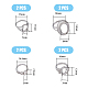 SuperZubehör 8 Stück 4 Stil verstellbare Messing-Fingerringkomponenten KK-FH0006-14-2