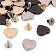 15 set di rivetti in lega di zinco a cuore in 3 colori PURS-TA0001-01-1