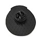 Spilla in lega smaltata gatto nero con ciotola JEWB-E022-04EB-01-2