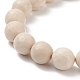 Bracelets extensibles avec perles fossiles naturelles BJEW-K212-C-015-3