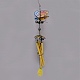 Décorations de pendentif carillon éolien papillon 3d en fer HJEW-TAC0008-07C-2