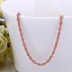 Rose Gold Plated Tin Alloy Rope Chain Necklaces NJEW-BB10183-18RG-1