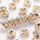 Brass Rhinestone Spacer Beads RB-A014-L4mm-01LG-NF-1
