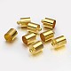 Laiton corde d'or embouts X-KK-D214-12x8mm-G-1