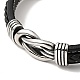 304 Stainless Steel Knot Link Bracelet with Magnetic Clasp BJEW-C021-26P-4