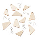 Yilisi kit per la creazione di orecchini con pendenti in legno naturale trapezoidale fai da te DIY-YS0001-15-3
