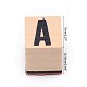30個アルファベット木製スタンプセット  文字とマークの記号  ベルベットジュエリーバッグ付き  ミックスカラー  （24x15x15mm） DIY-PH0025-60-3