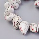 Hebras de cuentas de porcelana de conejito hechas a mano PORC-L033-012-1