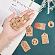 ゴージクラフト紙のギフトタグ  hange tags  美術工芸用  クリスマスのために  模様  バリーウッド  50x30x0.3mm  穴：5mm  30pc CDIS-GF0001-01-3