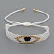 Bracelet en perles de verre tressées BJEW-A121-25-2