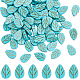 SUNNYCLUE 1 Box 5 Strands 145Pcs Turquoise Bead Strings Leaf Beads Stone Healing Energy Turquoise Gemstone Beads String Blue Leaf Bead Spring Leaves Loose Beads for Jewelry Making DIY Craft Supplies TURQ-SC0001-23-1