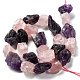 Fili di perle di quarzo rosa naturale grezzo grezzo e ametista G-J390-B03-3