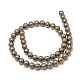 Natural Pyrite Beads Strands G-P075-54-10mm-2