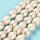Hebras de perlas de agua dulce cultivadas naturales PEAR-E016-108-2