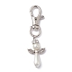 Décorations de pendentifs en alliage d'ange et perles de verre HJEW-JM01103-4