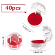 CHGCRAFT 40Pcs Red Transparent Plastic Ring Boxes Crystal Earrings Jewelry Storage Boxes with Foam for Storing Rings Jewelry Earrings Wedding Proposal Valentine's Day CON-CA0001-020-2