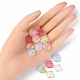 35 pz di perle di vetro dipinte a spruzzo trasparente GLAA-YW0001-66-4