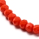 Faceted Glass Rondelle Beads Stretch Bracelet for Kid BJEW-JB06807-07-3
