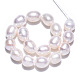Fili di perle di perle d'acqua dolce coltivate naturali PEAR-N012-08J-2