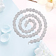 Arricraft 2 brins de perles d'agate blanche naturelle G-AR0005-43A-5
