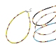 4 Uds. Conjunto de collares con cuentas de semillas de vidrio de 4 colores para mujer NJEW-TA00053-1