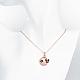 Real Rose Gold Plated Tin Alloy Enamel Pendant Necklaces NJEW-BB03638-RG-5