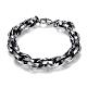 Rock Style 316L Stainless Steel Rope Chain Bracelet for Men BJEW-BB03781-1