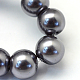 Cottura dipinto di perle di vetro perlato fili di perline rotondo HY-Q330-8mm-73-3