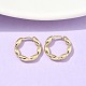 Овальные серьги-кольца из латуни EJEW-Z102-34G-1