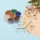 Perles de rocaille rondes en verre 7 couleurs SEED-YW0001-24A-02-7