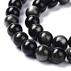 Natural Silver Obsidian Beads Strands G-D083-01B-3