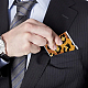 Creatcabin леопардовый держатель для визитных карточек маленький футляр для визиток тонкий органайзер для визитных карточек из нержавеющей стали металлические держатели кредитных коробок бумажник подарки для мужчин женщин офисные поездки 3.6 x 2.2 дюйм OFST-WH0004-005-7