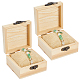 2 шт. деревянные коробки для хранения ювелирных изделий с 2 шт. тканевыми подушечками для браслетов и часов CON-BBC0001-16A-7