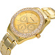 Saint Valentin Cadeaux dames montres unisexes or inoxydable STEE wristwatchl strass sertie de diamants montres à quartz WACH-N004-06-3