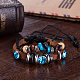 Bracelets réglables en cuir unisexe à brins multiples BJEW-BB15572-A-7
