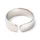 201 Stainless Steel Open Cuff Ring RJEW-E063-46P-3