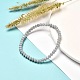 Bracelet extensible en perles rondelles de verre à facettes pour enfant BJEW-JB06807-10-2