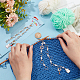 NBEADS 2 Pcs 2 Sizes Rabbit Carrot Charms Knitting Row Counter Chains HJEW-NB0001-86-3
