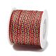 Cordón trenzado de joyería de poliéster de cinco tonos OCOR-G015-05B-01-3