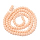 Electroplate Opaque Solid Color Glass Beads Strands EGLA-A034-P4mm-L19-2