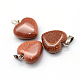 Heart Synthetic Goldstone Pendants G-Q371-12-2