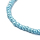 Bracelet extensible en perles de graines et d'hématite synthétique BJEW-JB09471-5