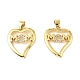 Латунные микро проложить кубического циркония подвески KK-M324-02D-G-1