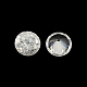 ダイヤモンド形キュービックジルコニア尖底カボション  多面カット  透明  4mm ZIRC-R004-4mm-01-1